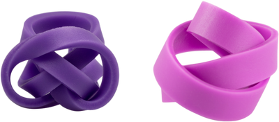 Purple Size 33 & 64 Rubber Bands - 2 Packs of 100