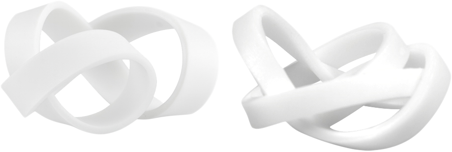 White Size 33 & 64 Rubber Bands - 2 Packs of 100
