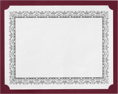 Burgundy Linen 9 1/2 x 12 Single Certificate Holders