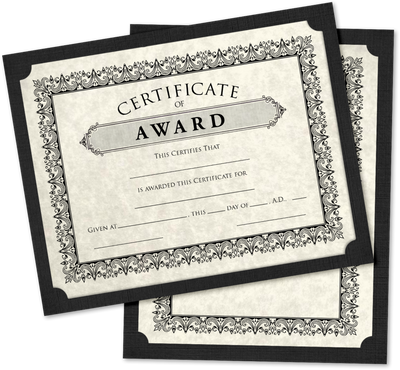 Black Linen 9 1/2 x 12 Single Certificate Holders