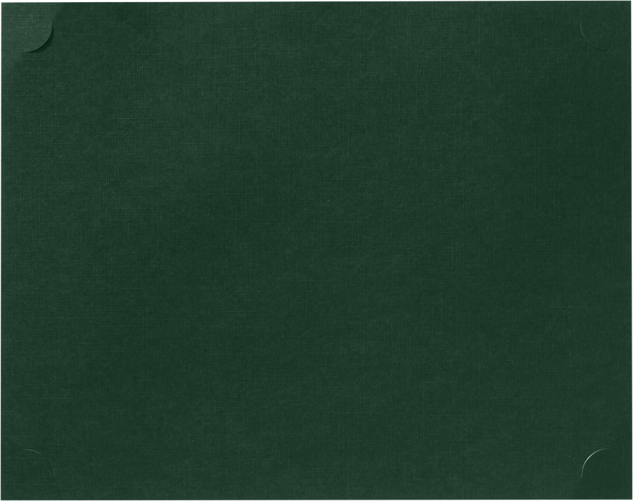 Dark Green Linen 9 1/2 x 12 Single Certificate Holders