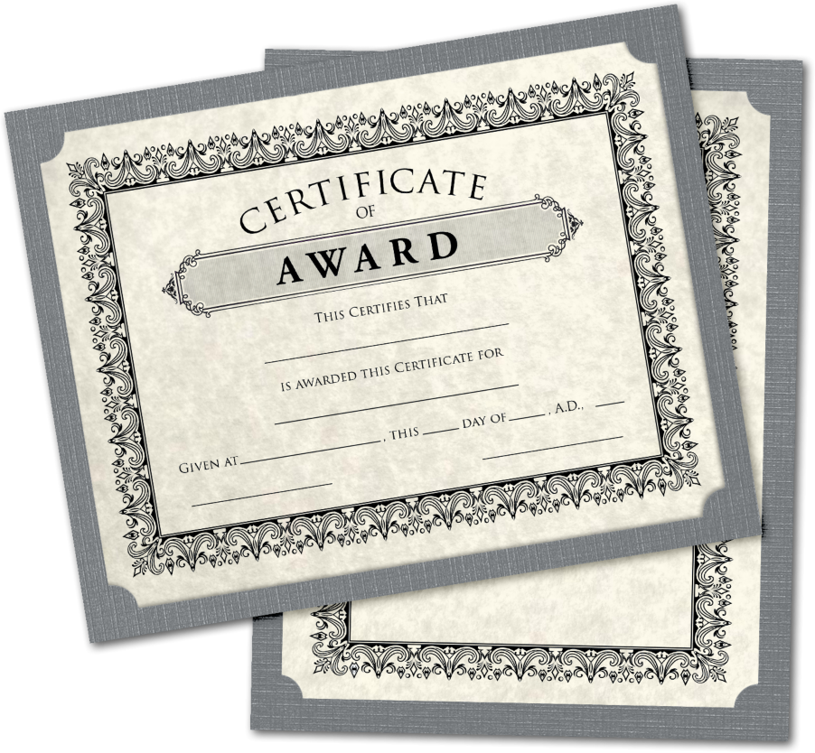 Sterling Gray Linen 9 1/2 x 12 Single Certificate Holders