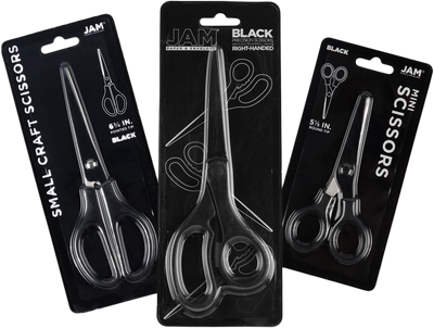 Black Assorted Scissors -  Pack of 3