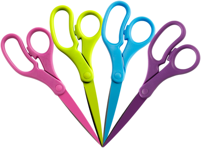 Fashion Assorted Precision Scissors -  Pack of 4