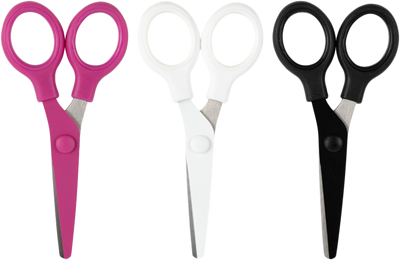 Assorted Soft Grip Scissors -  Pack of 3