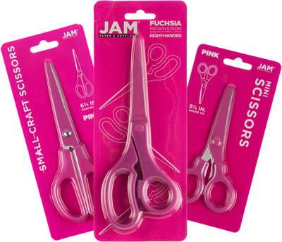 Fuchsia Assorted Scissors -  Pack of 3