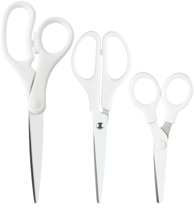 White Assorted Scissors -  Pack of 3