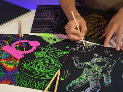 Super Bright Scratch Art (36 Sheets)  by Marvin's Magic