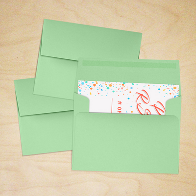 Pastel Green 24lb A2 Invitation Envelopes (4 3/8 x 5 3/4) 24lb
