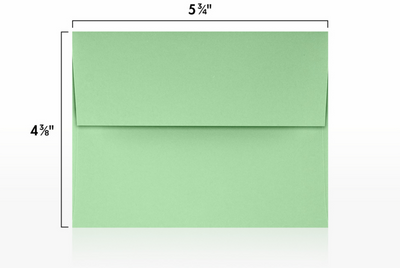 Pastel Green 24lb A2 Invitation Envelopes (4 3/8 x 5 3/4) 24lb