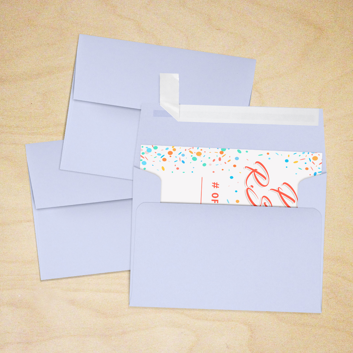 Light Purple Lilac 32lb A2 Invitation Envelopes (4 3/8 x 5 3/4) with Peel & Seal