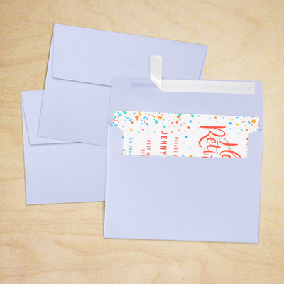 Light Purple Lilac 32lb A7 Invitation Envelopes (5 1/4 x 7 1/4) with Peel & Seal