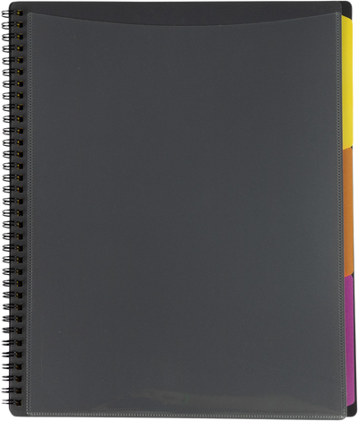 Smoke 9 x 12 Plastic 12 Pocket Folders