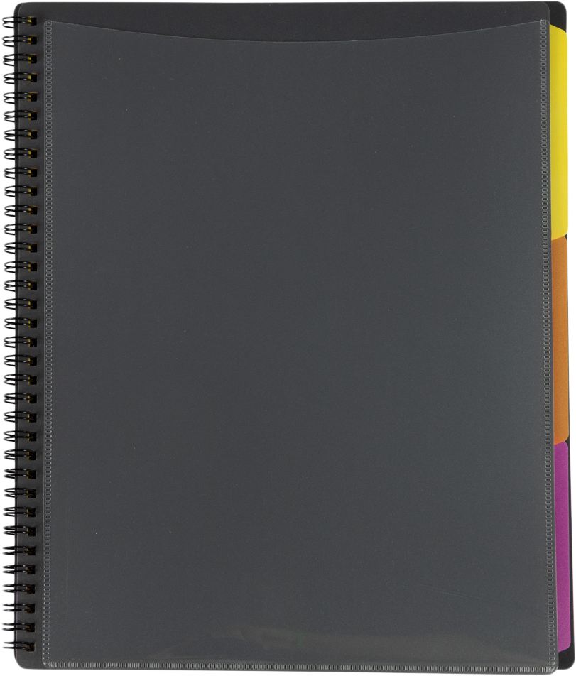 Smoke 9 x 12 Plastic 12 Pocket Folders