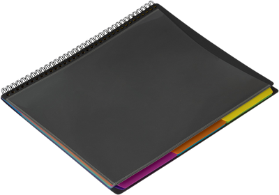 Smoke 9 x 12 Plastic 12 Pocket Folders