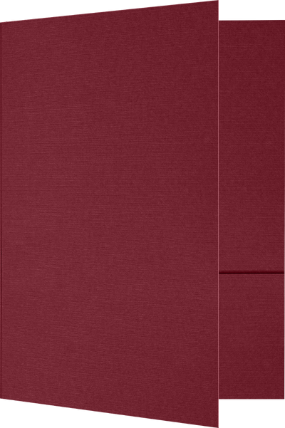 Burgundy Linen 6 x 9 Folders