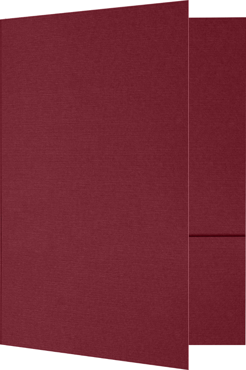 Burgundy Linen 6 x 9 Folders