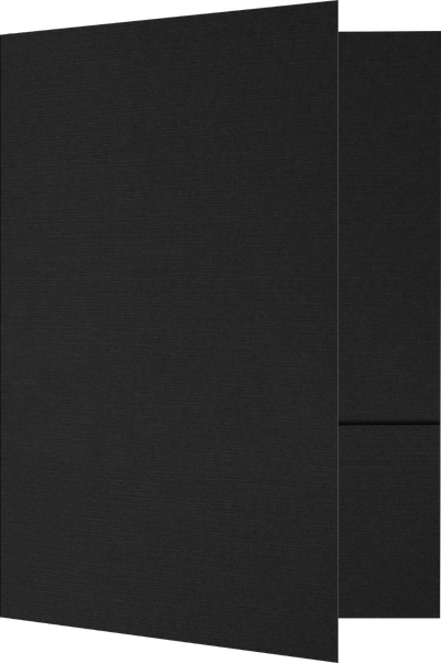 Deep Black Linen 6 x 9 Folders