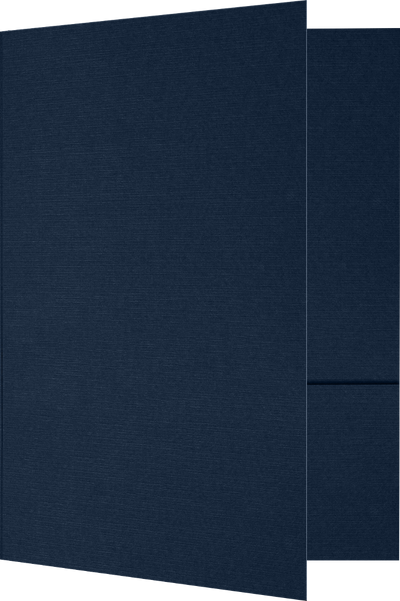 Dark Blue Linen 6 x 9 Folders
