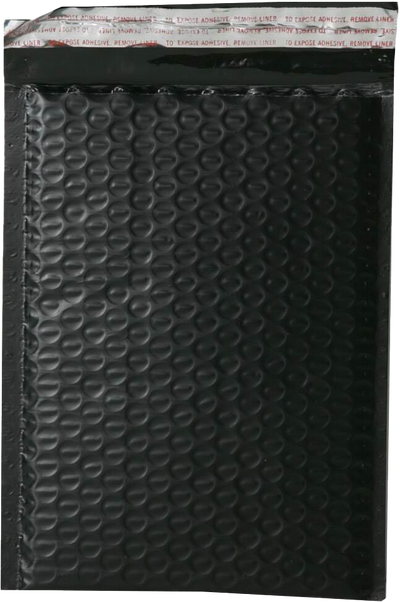 Black 80lb 6 1/2 x 9 1/2 Bubble Mailer with Peel & Seal