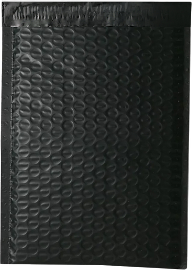 Black 80lb 6 1/2 x 9 1/2 Bubble Mailer with Peel & Seal