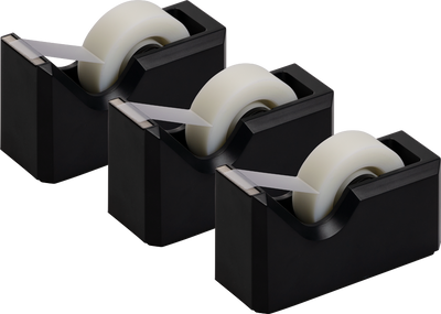 Black Tape Dispenser Set (3 Pack)