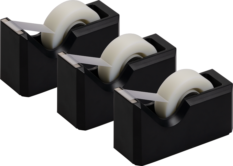 Black Tape Dispenser Set (3 Pack)
