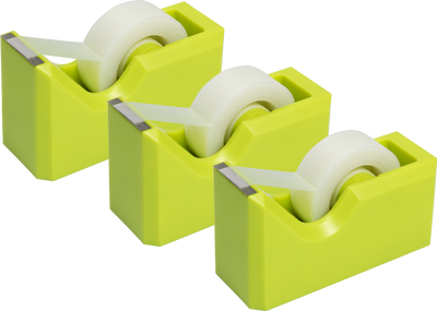 Lime Green Tape Dispenser Set (3 Pack)