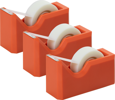 Orange Tape Dispenser Set (3 Pack)