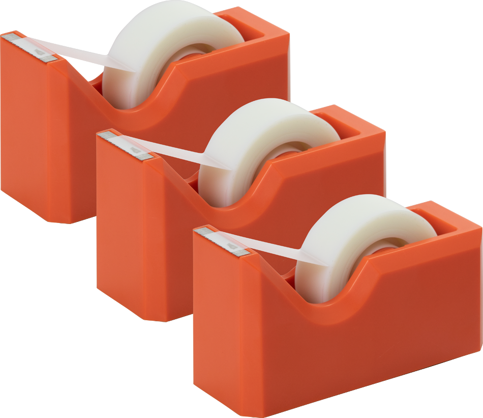 Orange Tape Dispenser Set (3 Pack)