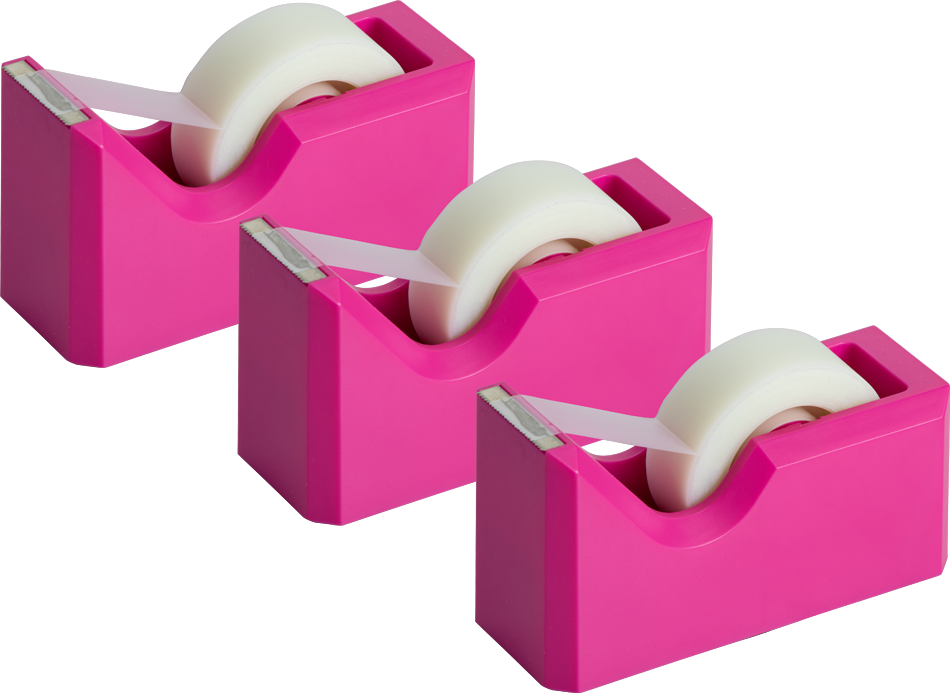 Fuchsia Tape Dispenser Set (3 Pack)
