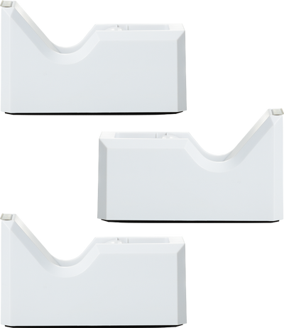 White Tape Dispenser Set (3 Pack)