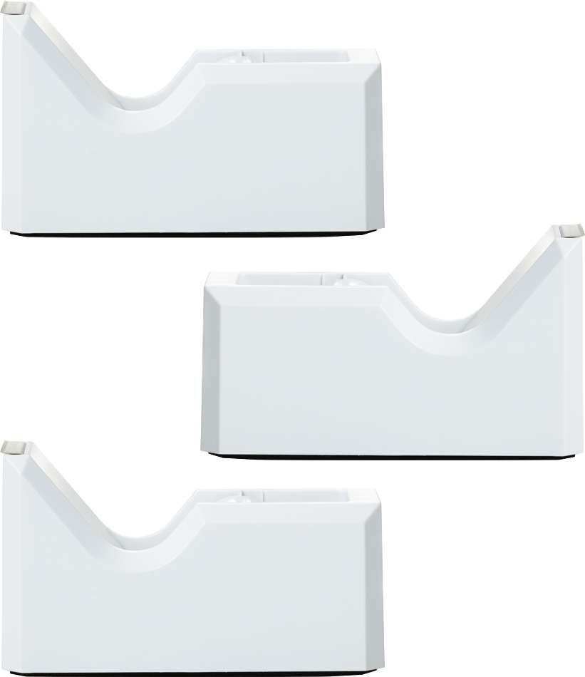 White Tape Dispenser Set (3 Pack)