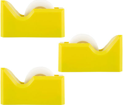 Yellow Tape Dispenser Set (3 Pack)
