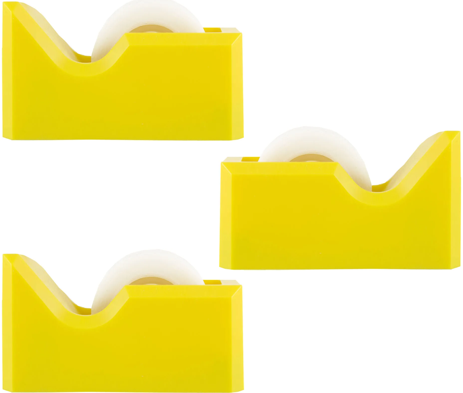 Yellow Tape Dispenser Set (3 Pack)
