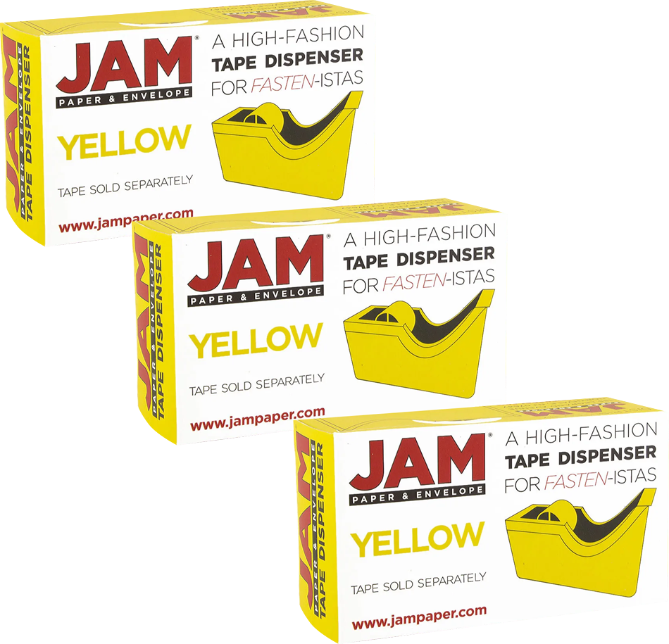 Yellow Tape Dispenser Set (3 Pack)