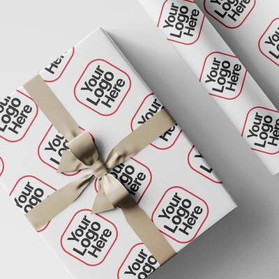 Custom Print Wrapping Paper 29 1/4" x 17 3/4' (43 Sq Ft) White Glossy