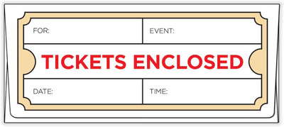 Tickets Enclosed 28lb Currency Money Envelopes (2 7/8 x 6 1/2)
