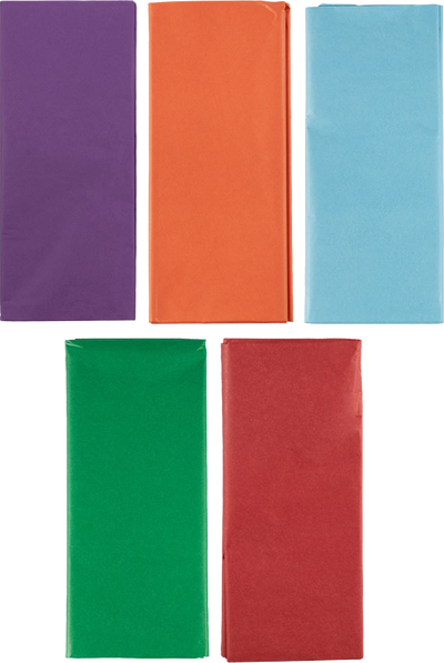 Assorted Tissue Paper (20 x 26) 5 Packs of 10 Sheets (50 Total Sheets)