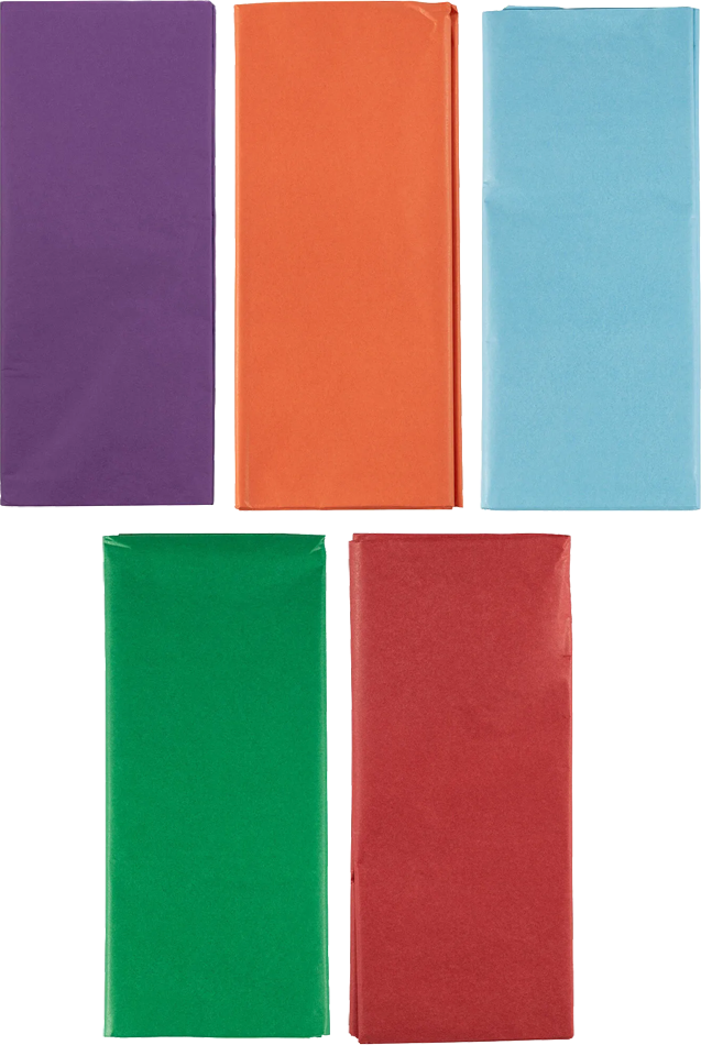 Assorted Tissue Paper (20 x 26) 5 Packs of 10 Sheets (50 Total Sheets)