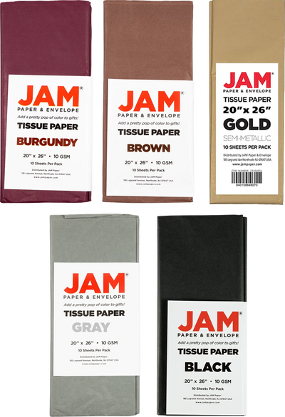 Primary Assorted Tissue Paper (20 x 26) 5 Packs of 10 Sheets (50 Total Sheets)