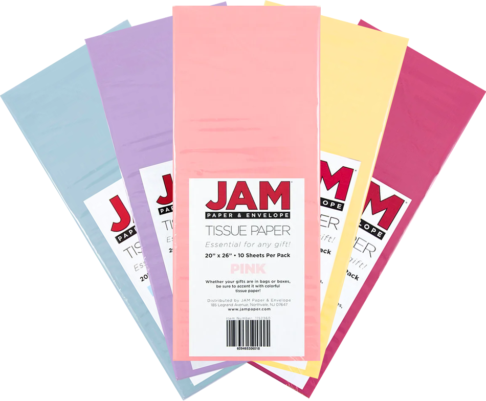 Fashion Assorted Tissue Paper (20 x 26) 5 Packs of 10 Sheets (50 Total Sheets)