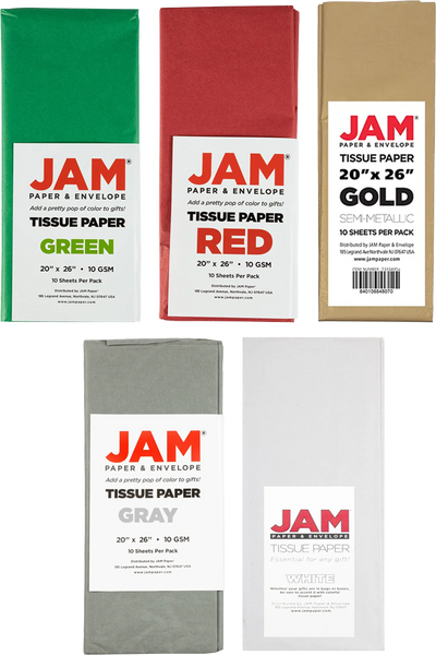 Business Assorted Tissue Paper (20 x 26) 5 Packs of 10 Sheets (50 Total Sheets)