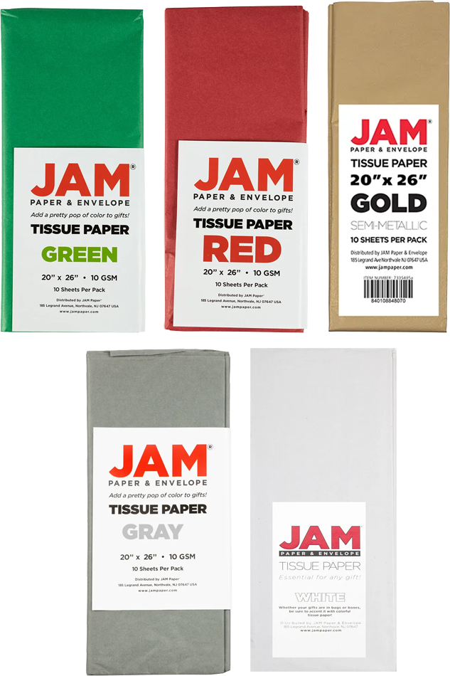 Business Assorted Tissue Paper (20 x 26) 5 Packs of 10 Sheets (50 Total Sheets)