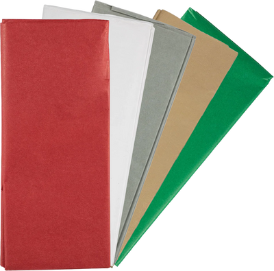 Business Assorted Tissue Paper (20 x 26) 5 Packs of 10 Sheets (50 Total Sheets)