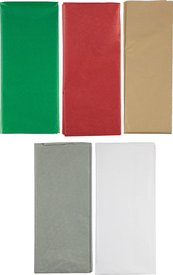 Business Assorted Tissue Paper (20 x 26) 5 Packs of 10 Sheets (50 Total Sheets)