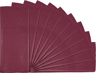 Burgundy Tissue Paper (20 x 26) 10 Packs of 10 Sheets (100 Total Sheets)