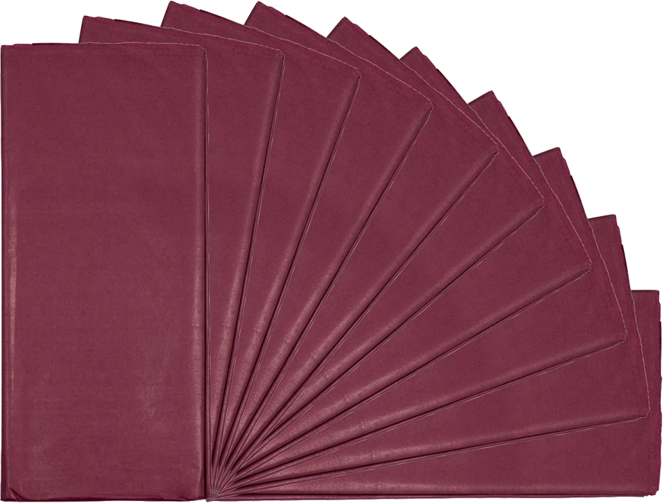 Burgundy Tissue Paper (20 x 26) 10 Packs of 10 Sheets (100 Total Sheets)