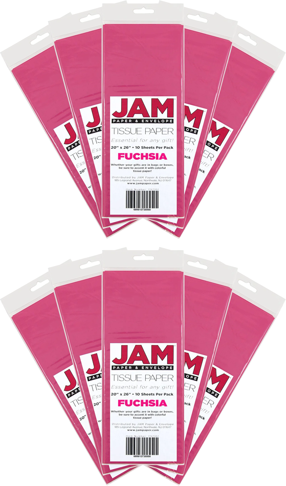 Fuchsia Tissue Paper (20 x 26) 10 Packs of 10 Sheets (100 Total Sheets)