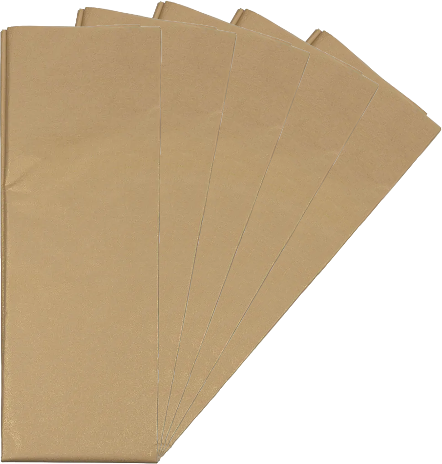 Gold Tissue Paper (20 x 26) 5 Packs of 10 Sheets (50 Total Sheets)